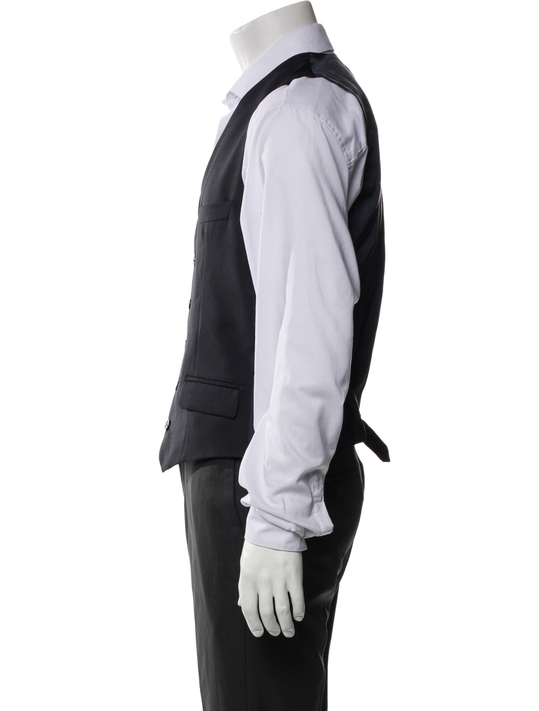 Alexander McQueen Wool Colorblock Pattern Tuxedo Shirt