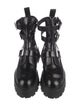 Alexander McQueen Leather Cutout Accent Combat Boots