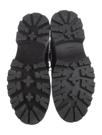 Alexander McQueen Leather Cutout Accent Combat Boots