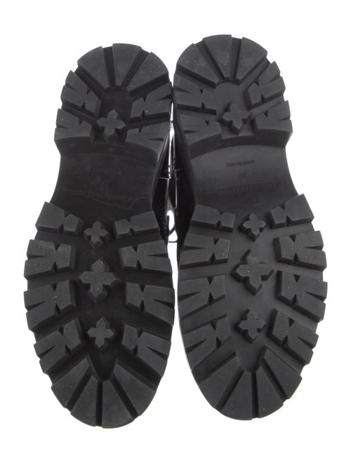 Alexander McQueen Leather Cutout Accent Combat Boots