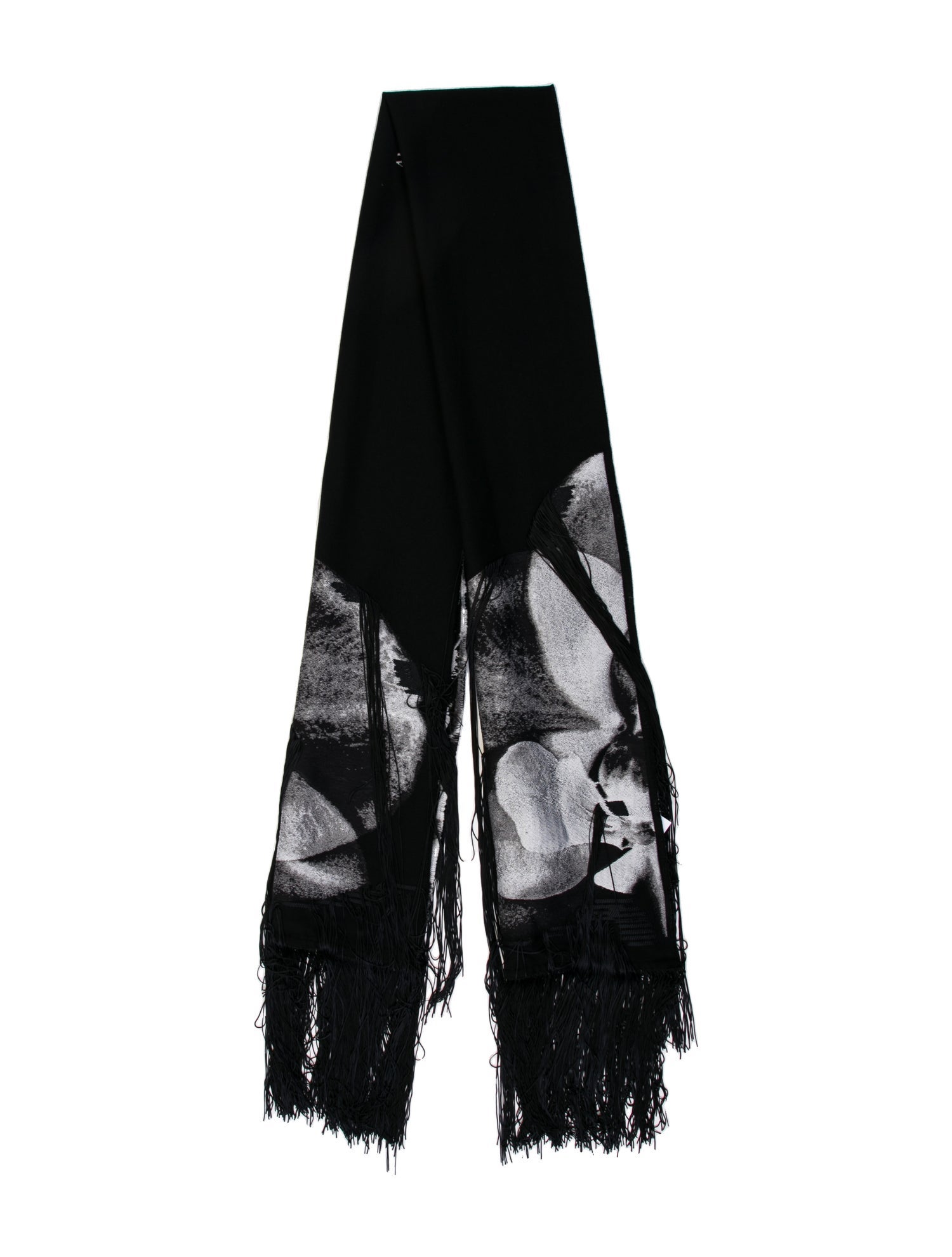 Alexander McQueen Wool Graphic Print Shawl w/ Tags