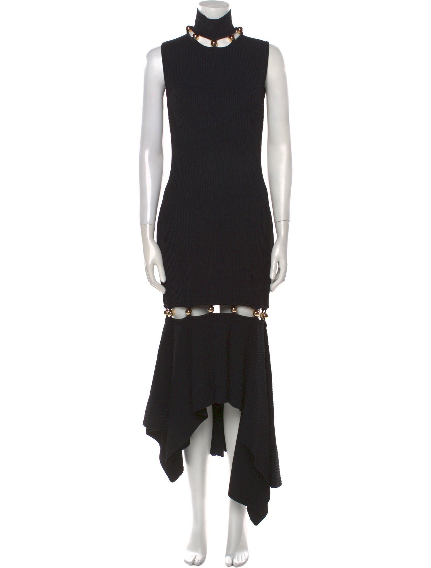 Alexander McQueen Turtleneck Midi Length Dress