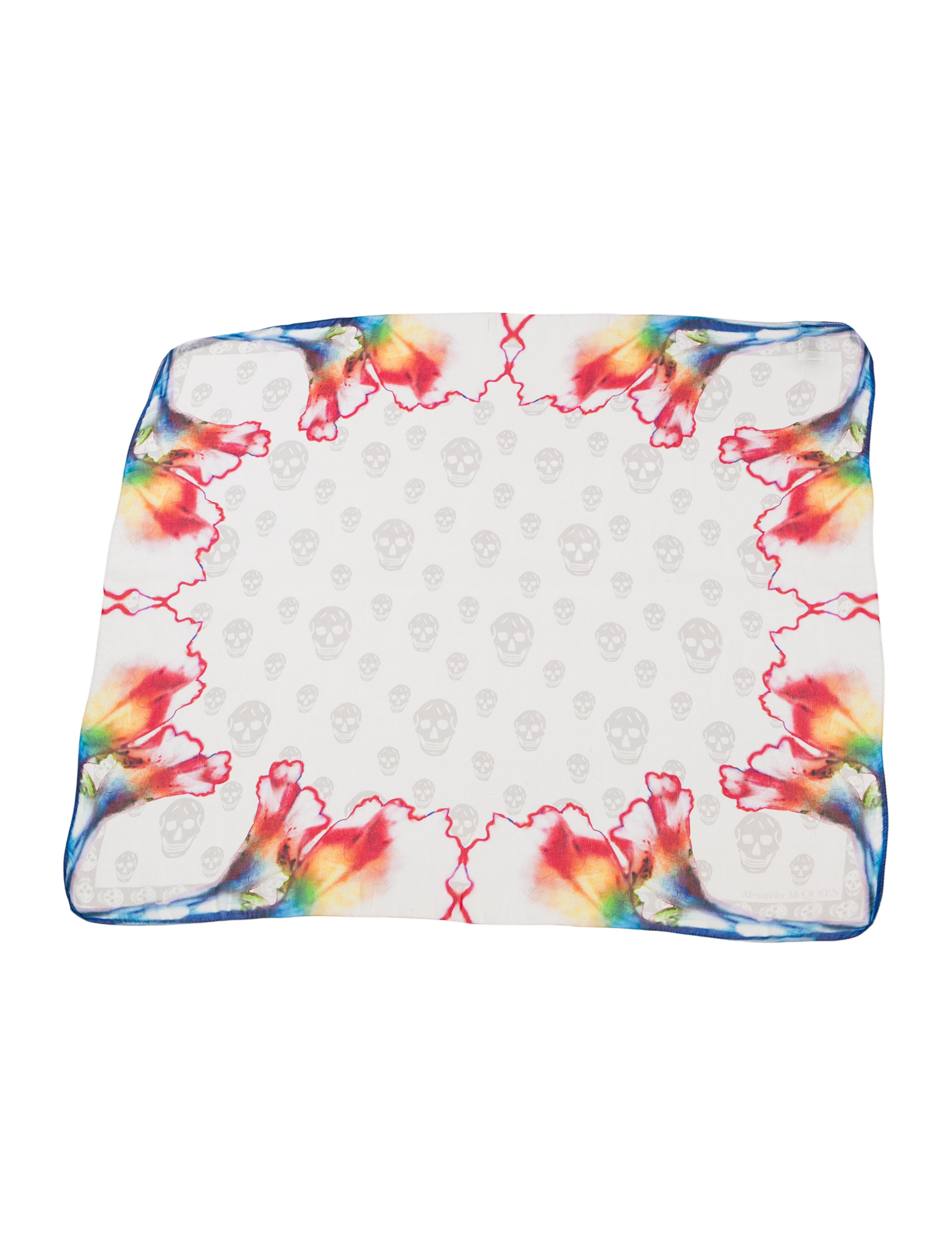 Alexander McQueen Silk Floral Print Scarf
