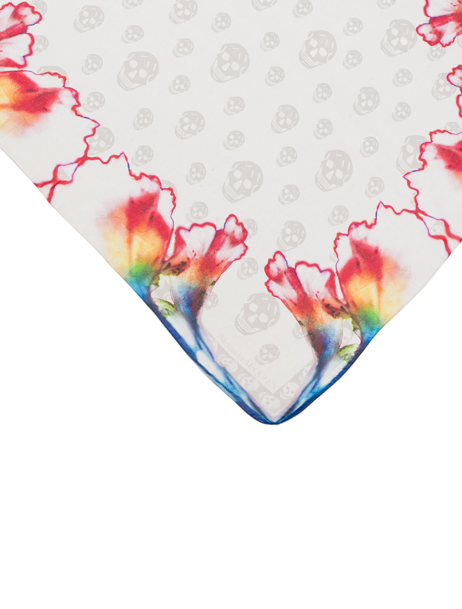 Alexander McQueen Silk Floral Print Scarf