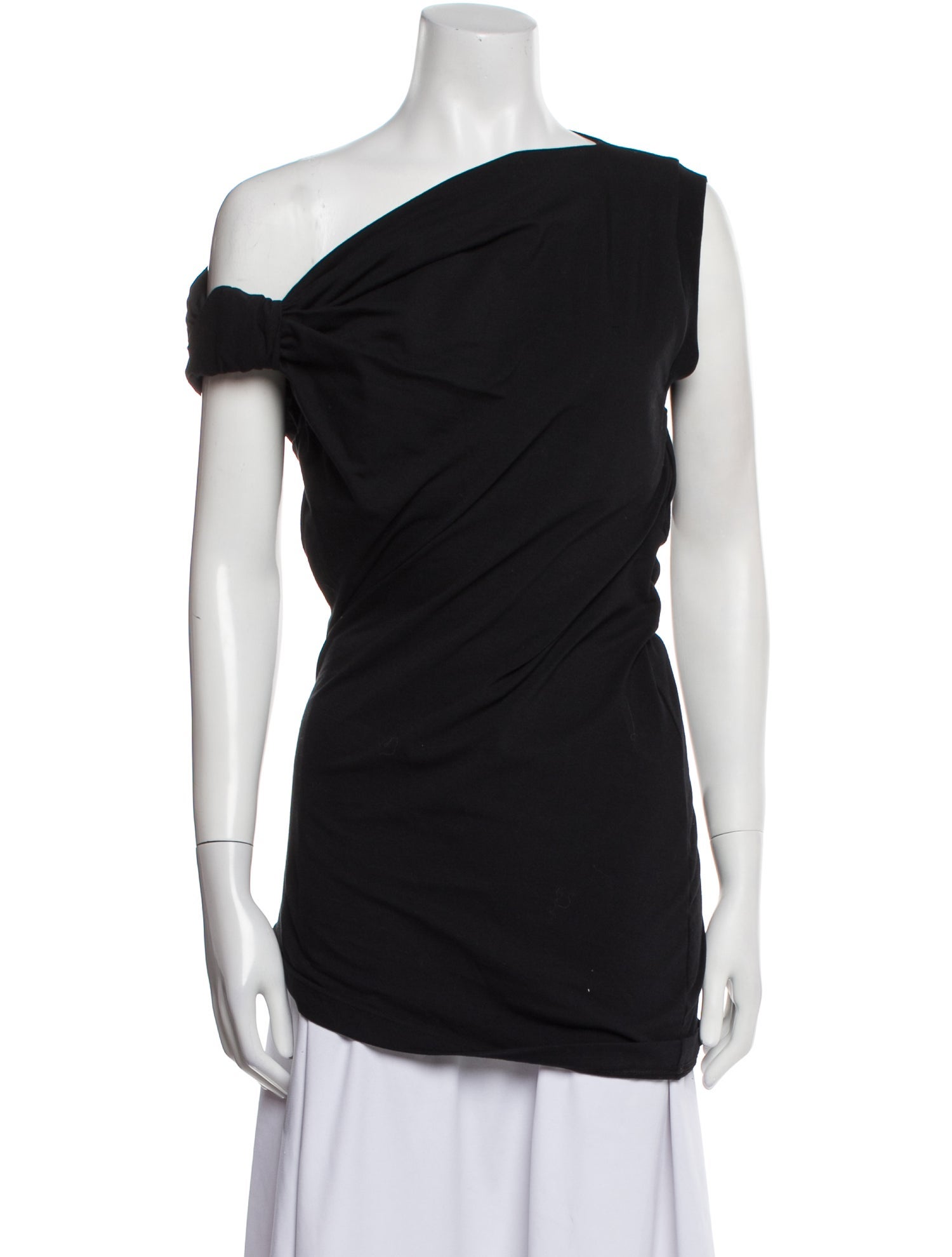 Alexander McQueen Asymmetrical Short Sleeve Top