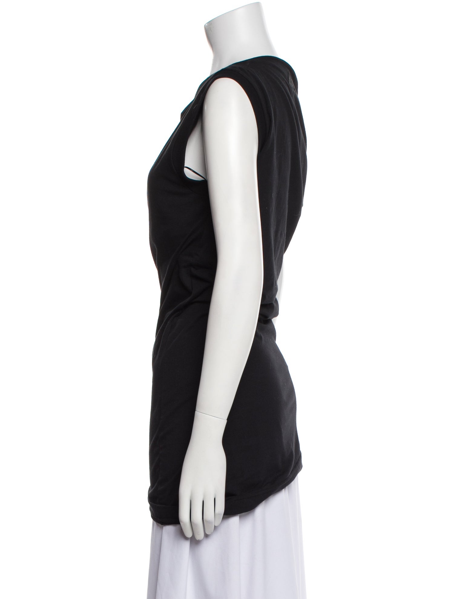 Alexander McQueen Asymmetrical Short Sleeve Top