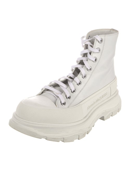 Alexander McQueen Leather Lace-Up Boots