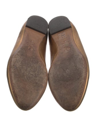 Alexander McQueen Leather Sequin Embellishments Loafers