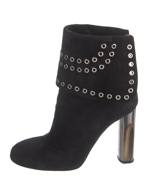 Alexander McQueen Suede Studded Accents Boots