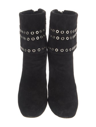 Alexander McQueen Suede Studded Accents Boots