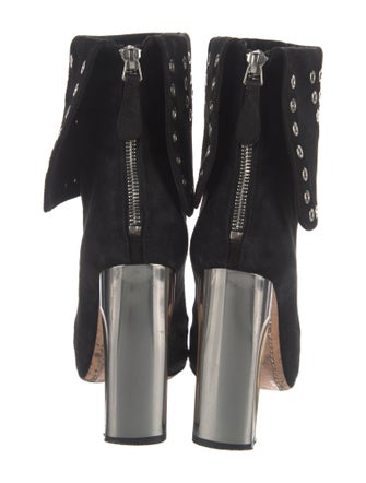 Alexander McQueen Suede Studded Accents Boots