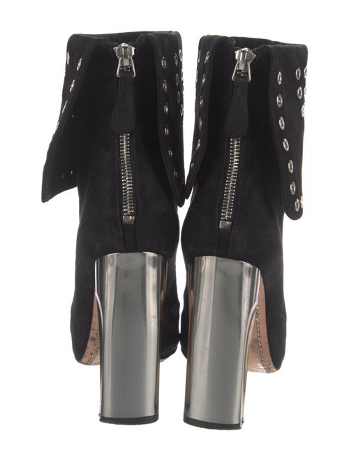 Alexander McQueen Suede Studded Accents Boots