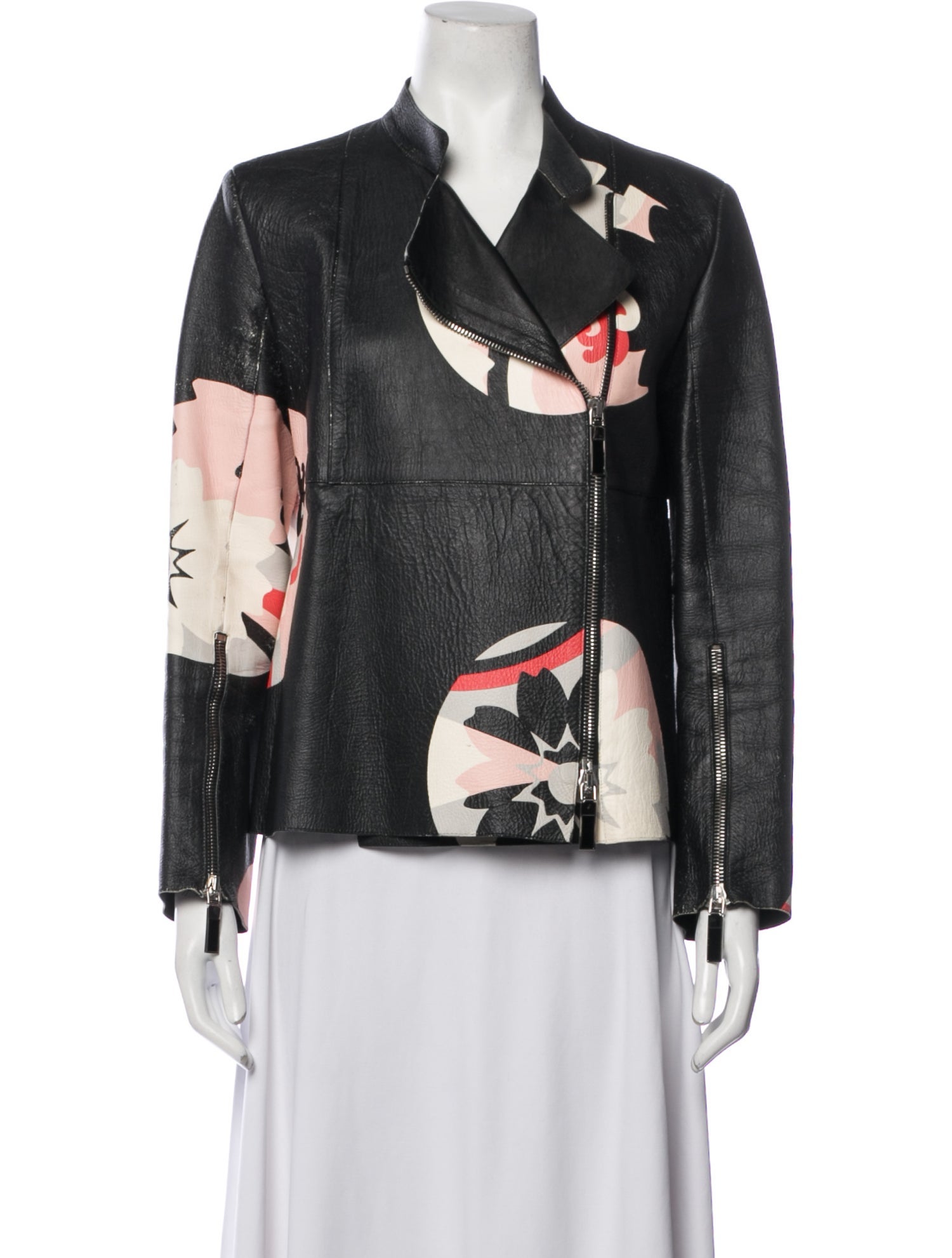 Alexander McQueen Leather Printed Jacket