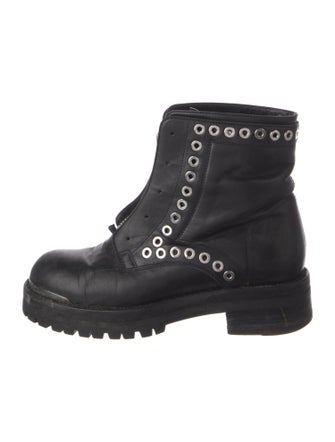 Alexander McQueen Leather Combat Boots