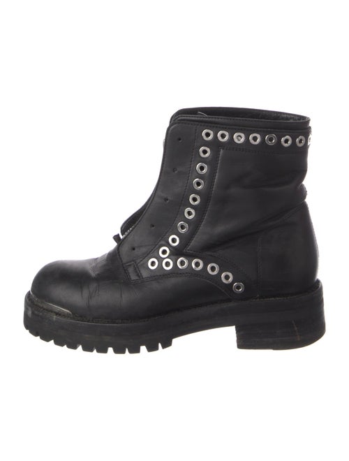 Alexander McQueen Leather Combat Boots
