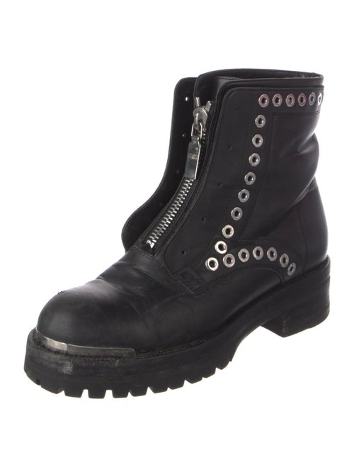 Alexander McQueen Leather Combat Boots