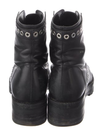 Alexander McQueen Leather Combat Boots