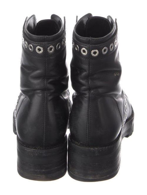 Alexander McQueen Leather Combat Boots
