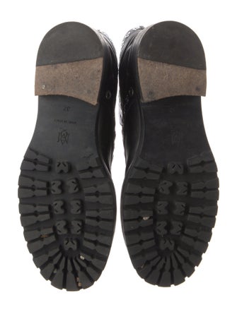 Alexander McQueen Leather Combat Boots