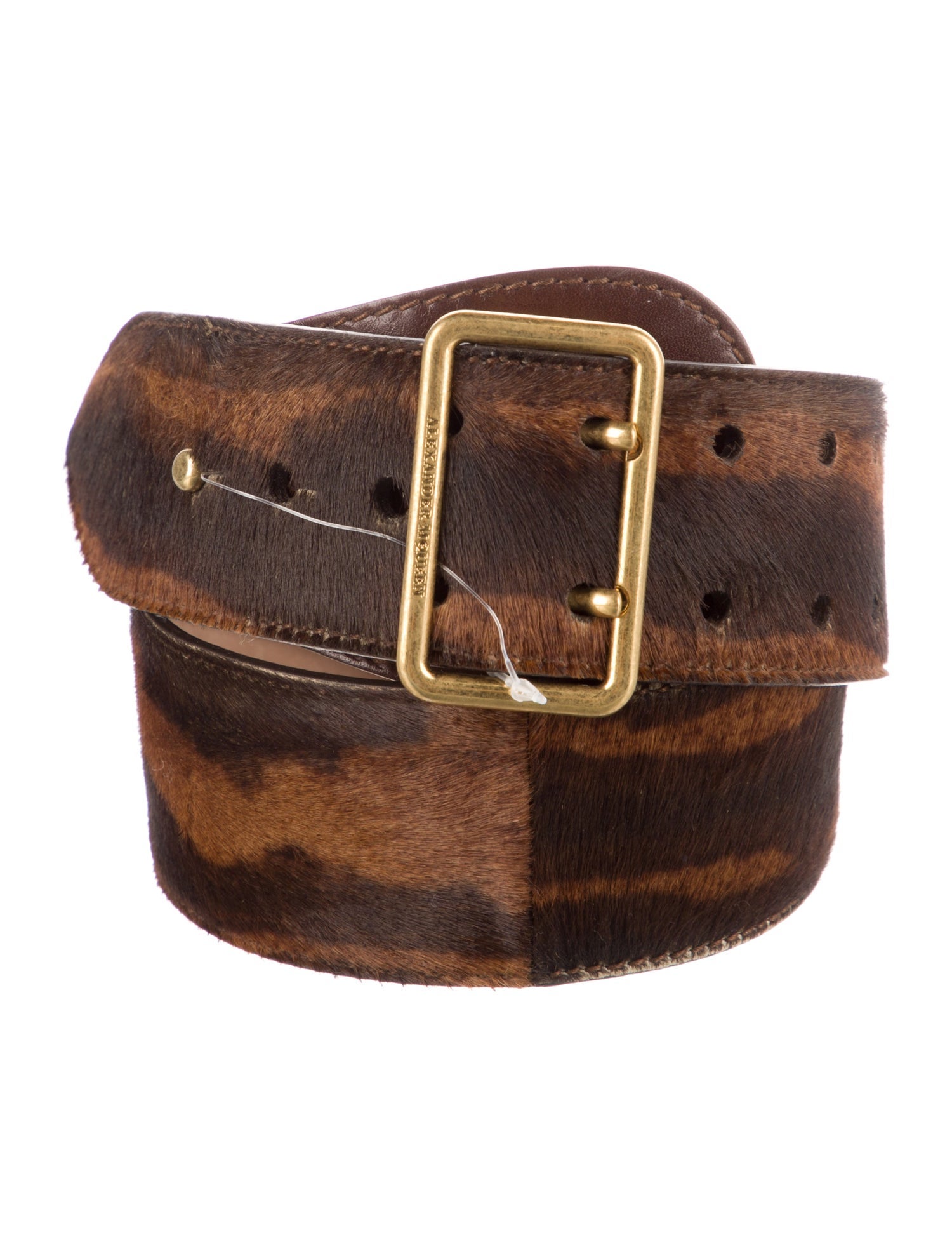 Alexander McQueen Wide Calf Hair Belt