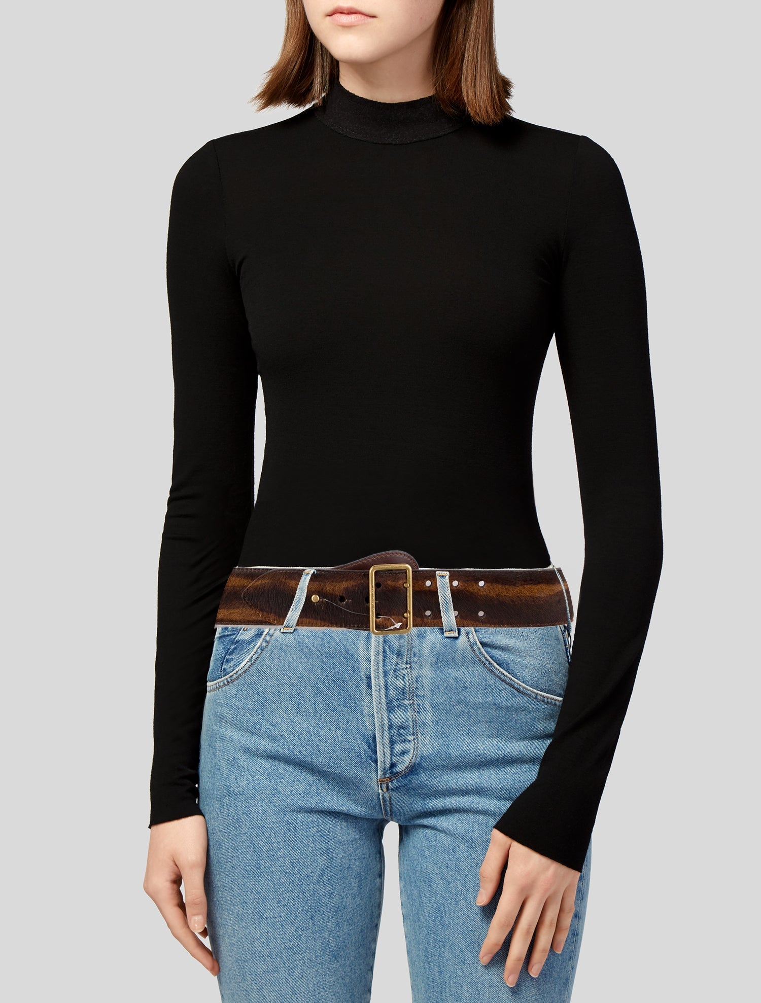 Alexander McQueen Wide Calf Hair Belt