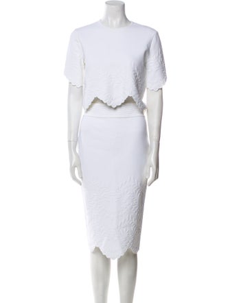 Alexander McQueen Scalloped Accent Skirt Set