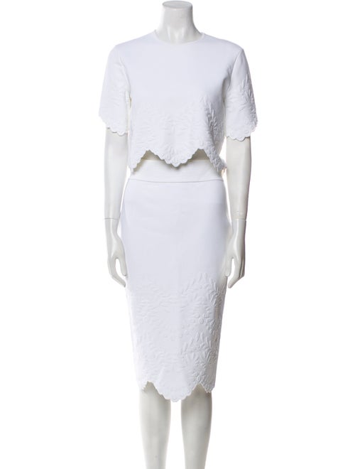 Alexander McQueen Scalloped Accent Skirt Set