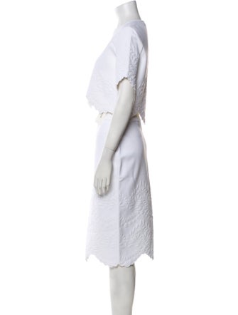 Alexander McQueen Scalloped Accent Skirt Set