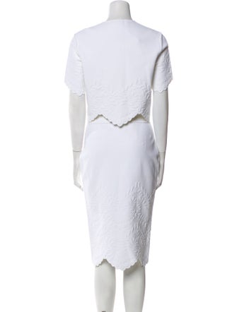 Alexander McQueen Scalloped Accent Skirt Set