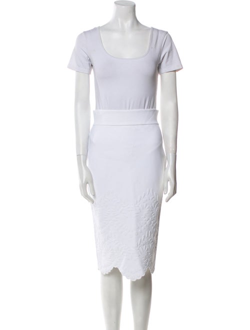 Alexander McQueen Scalloped Accent Skirt Set