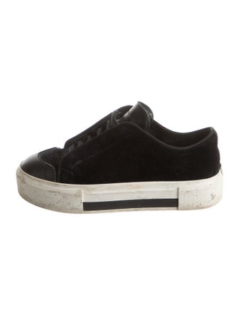 Alexander McQueen Velvet Grosgrain Trim Sneakers