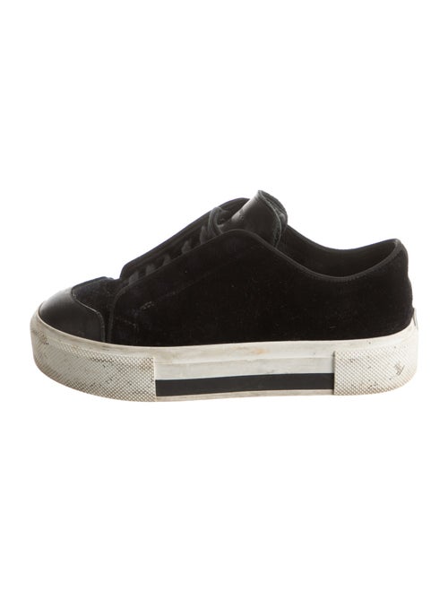Alexander McQueen Velvet Grosgrain Trim Sneakers