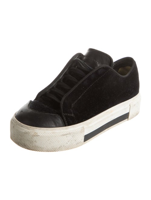 Alexander McQueen Velvet Grosgrain Trim Sneakers