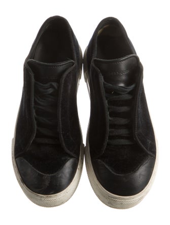Alexander McQueen Velvet Grosgrain Trim Sneakers