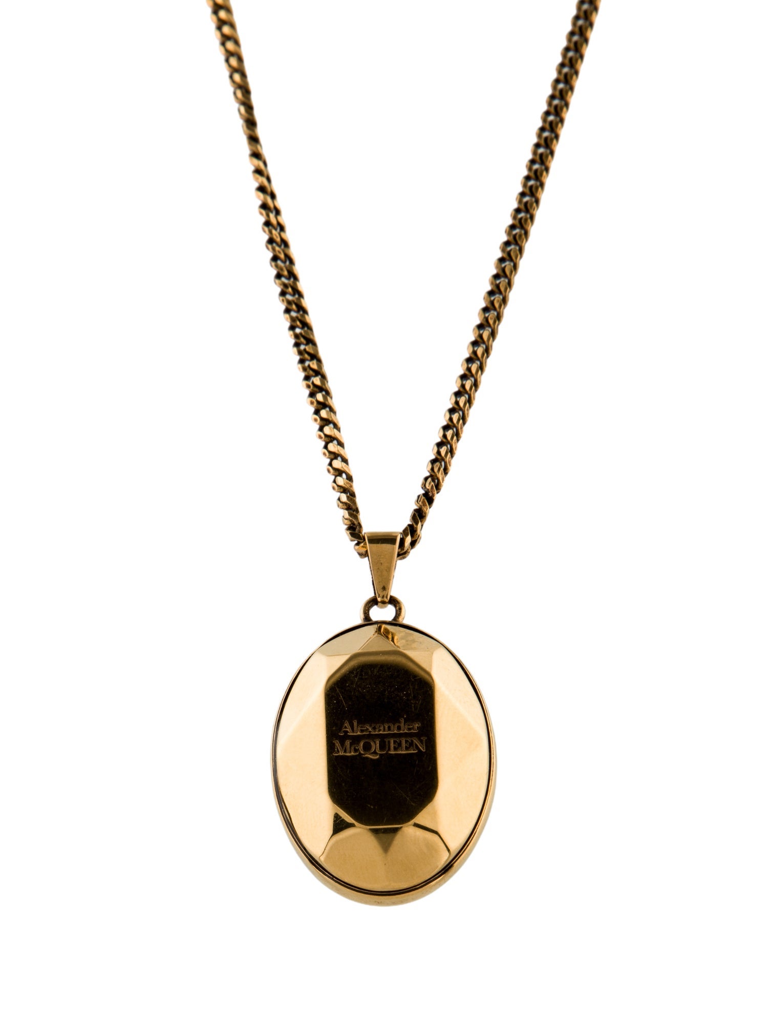 ネックレス・ペンダント alexander mcqueen Brass Plate Med Cameo Necklace Alexander McQueen Necklaces | The RealReal