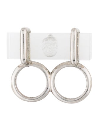 Alexander McQueen Resin Skull Etched Double Ring