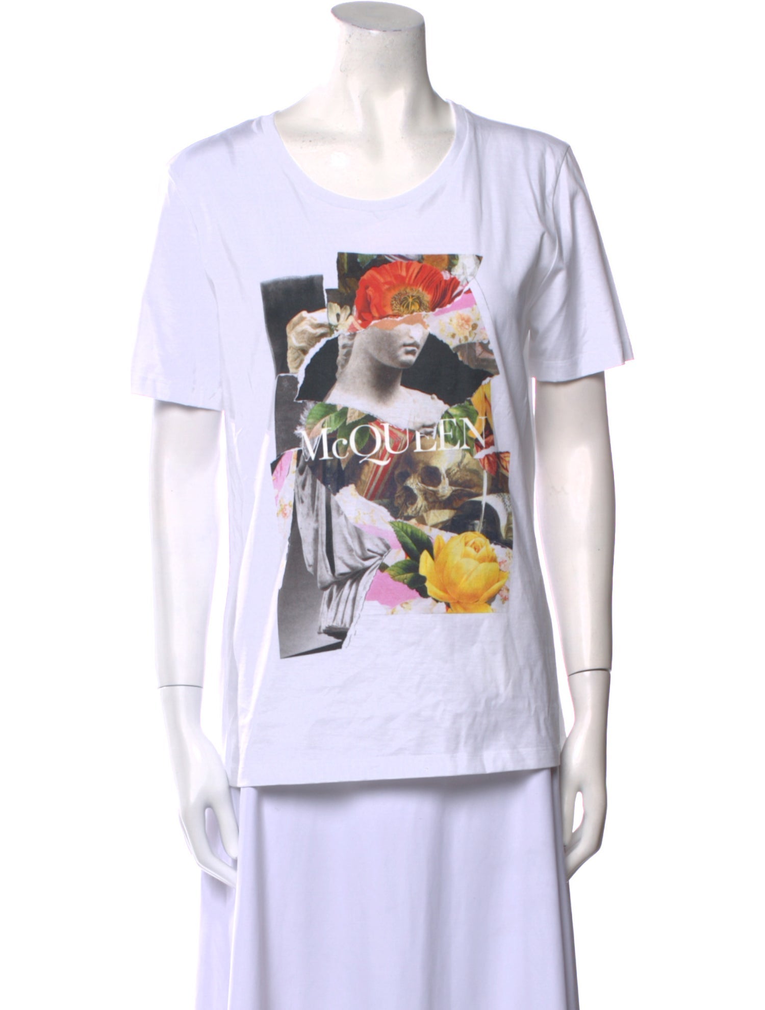Alexander McQueen Graphic Print Scoop Neck T-Shirt w/ Tags