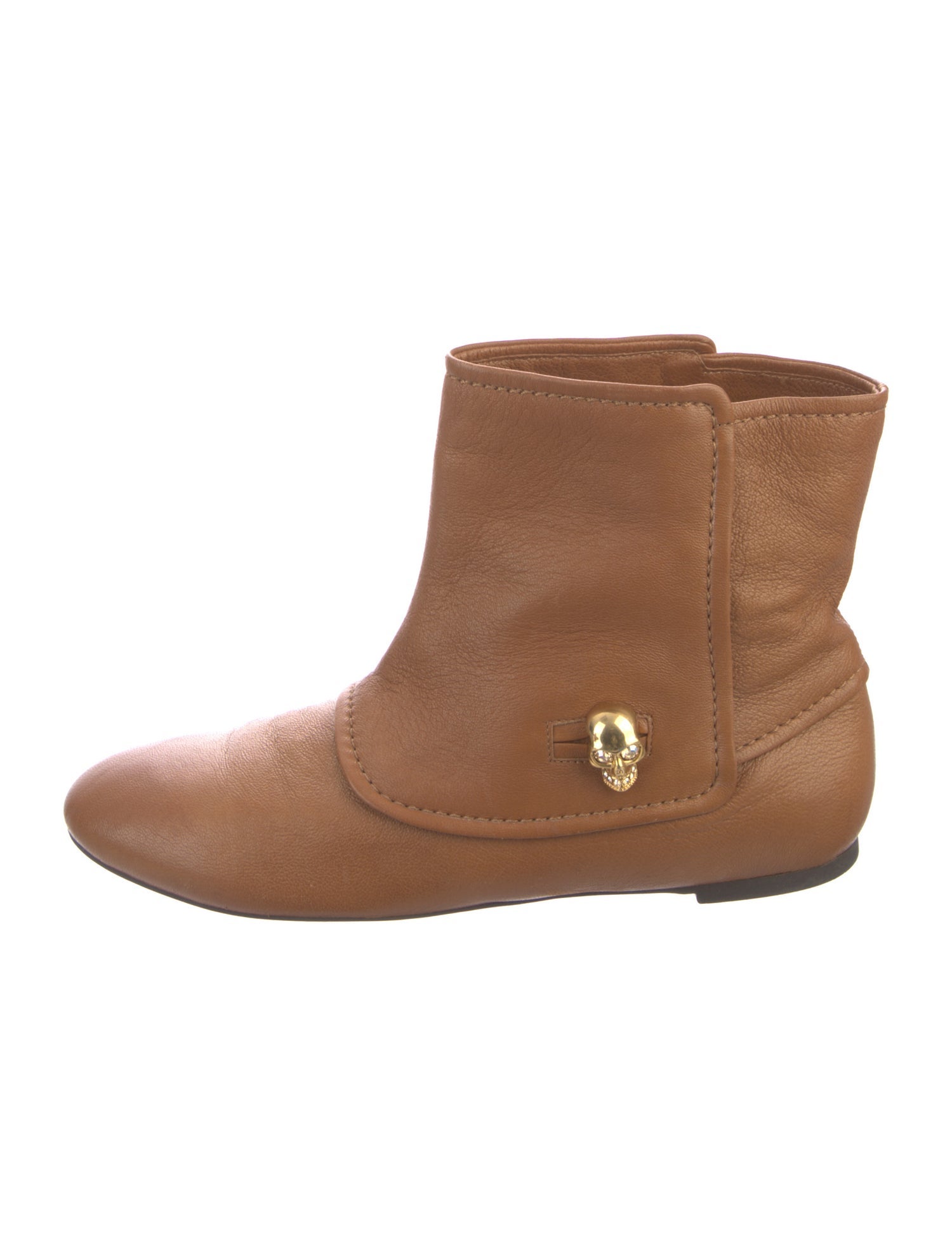 Alexander McQueen Signature Logo Leather Boots