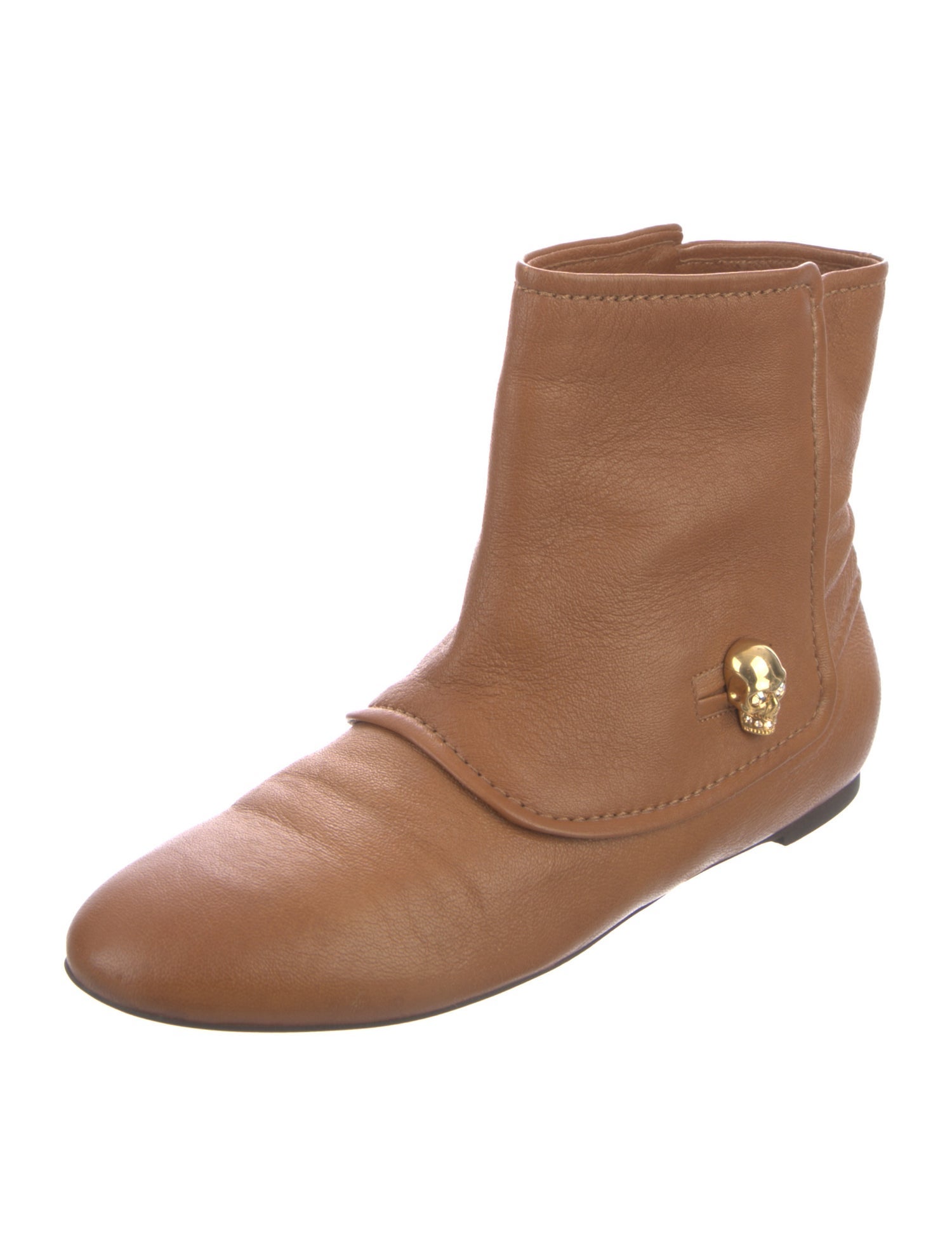 Alexander McQueen Signature Logo Leather Boots