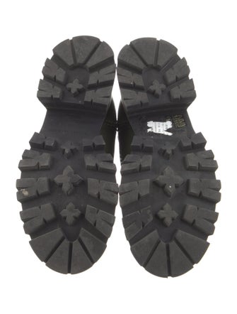 Alexander McQueen Patent Leather Colorblock Pattern Chelsea Boots