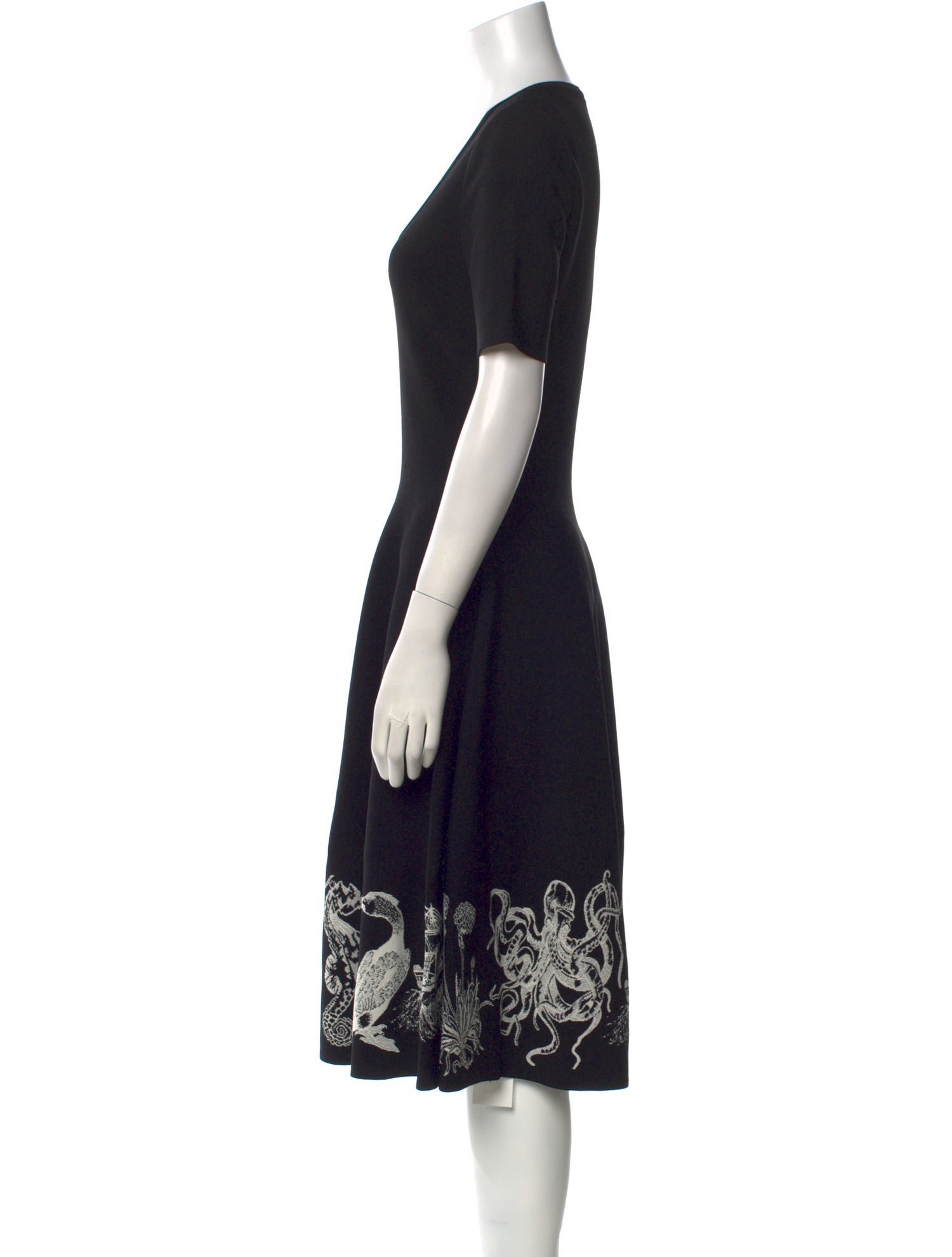 Alexander McQueen Graphic Print Knee-Length Dress