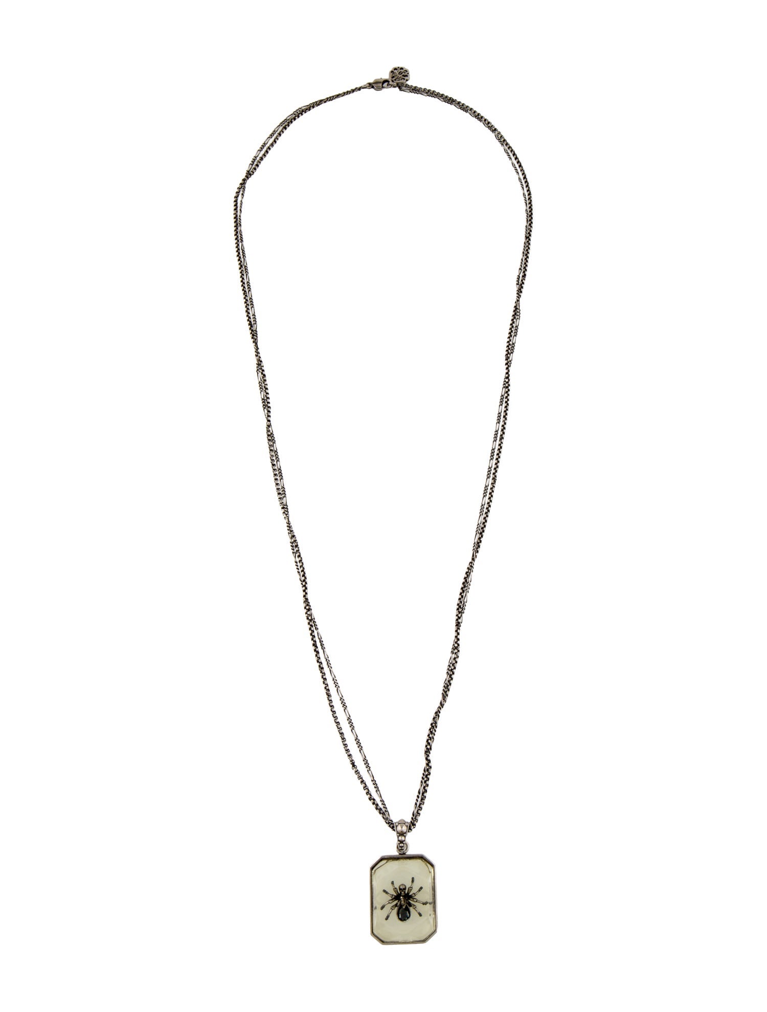 Alexander McQueen Resin & Crystal Spider Pendant Necklace