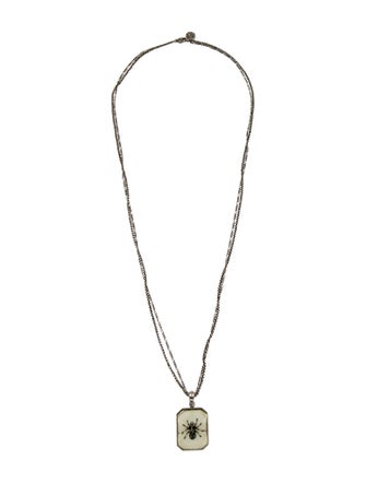 Alexander McQueen Resin & Crystal Spider Pendant Necklace