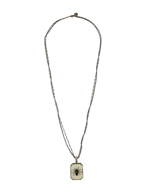 Alexander McQueen Resin & Crystal Spider Pendant Necklace