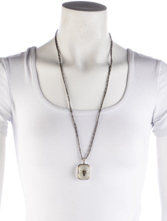 Alexander McQueen Resin & Crystal Spider Pendant Necklace