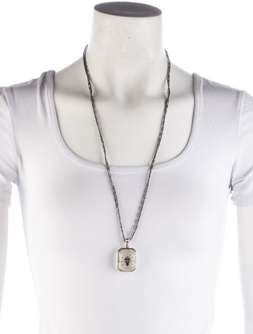 Alexander McQueen Resin & Crystal Spider Pendant Necklace