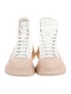 Alexander McQueen Leather Colorblock Pattern Combat Boots