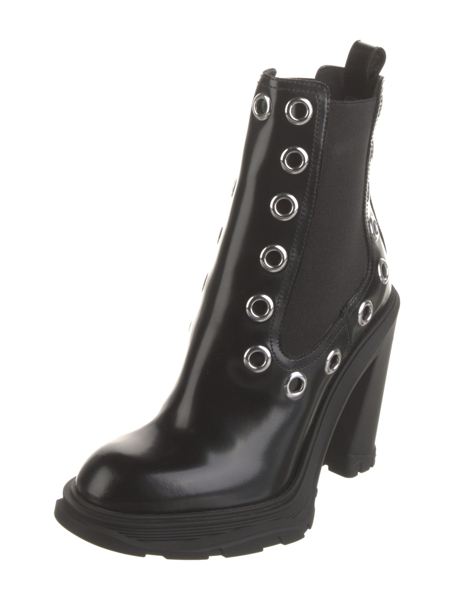 Alexander McQueen Patent Leather Chelsea Boots