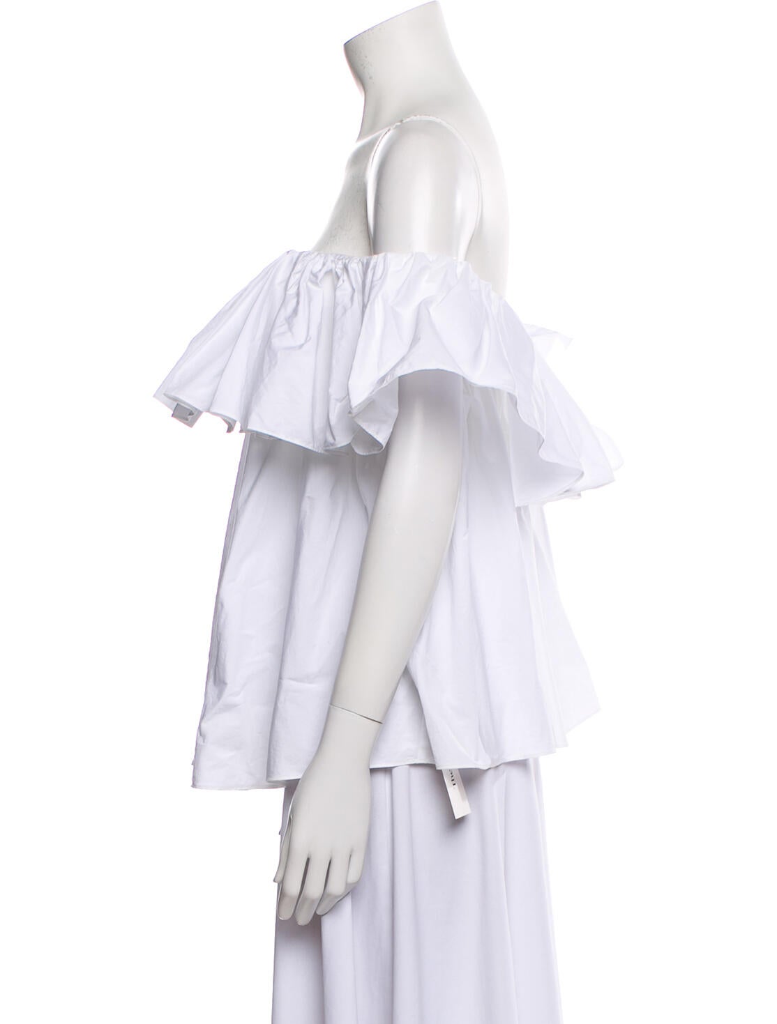 Alexander McQueen Off-The-Shoulder Short Sleeve Blouse