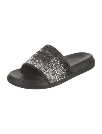 Alexander McQueen Rubber Crystal Embellishments Slides